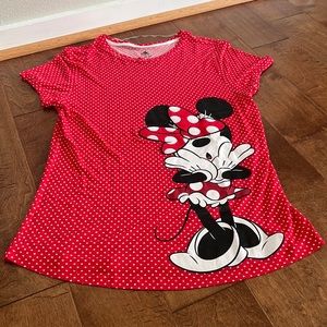Disney Parks Polka Dot Minnie Mouse T-Shirt Size XL
